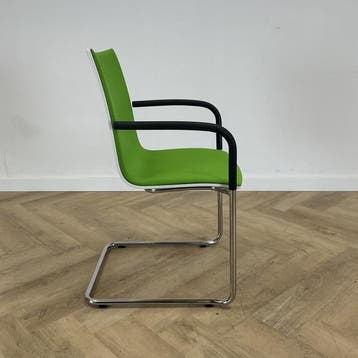 Casala Onyx II vergaderstoel/sledestoel, wit - groen, Maison & Meubles