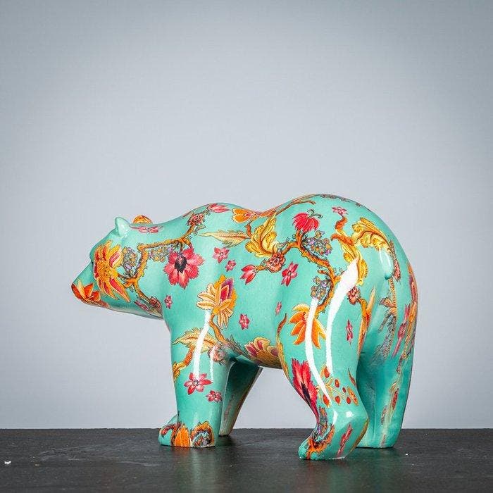 Figuur - Flowerpower beer - polystone, Antiquités & Art, Art | Objets design