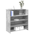 vidaXL Receptiebalie 100x50x103,5 cm bewerkt hout betongrijs, Verzenden, Nieuw