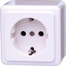 KOPP 1-voudig Opbouw Wandcontactdoos met Randaarde - Ideaal, Bricolage & Construction, Électricité & Câbles, Envoi