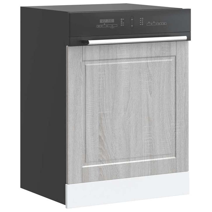 vidaXL Vaatwaspaneel Porto 60x1,5x57cm bewerkt hout grijs, Maison & Meubles, Armoires | Autre, Envoi