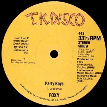 Foxy - Party Boys (12, Maxi-Single, 1980), Cd's en Dvd's, Verzenden, Gebruikt
