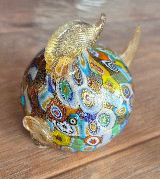 Murano - Presse-papier - Kogelvis - Glas, Antiek en Kunst, Curiosa en Brocante