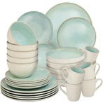 tectake Serviesset Mare van aardewerk, voor 6 personen - 30, Huis en Inrichting, Keuken | Servies, Verzenden, Nieuw