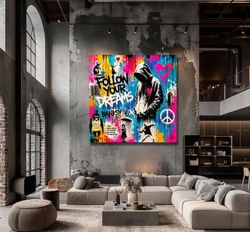 PLM-Art - New Banksy Pop Art Style, Antiek en Kunst