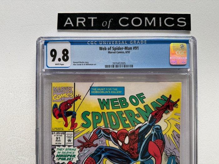 Web of Spider-Man #91 - CGC 9.8 - 1 Graded comic - Eerste, Livres, BD | Comics
