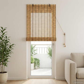 vidaXL Rolgordijn Bruin 80 x 220 cm Riet, Huis en Inrichting, Stoffering | Gordijnen en Lamellen, Verzenden, Nieuw