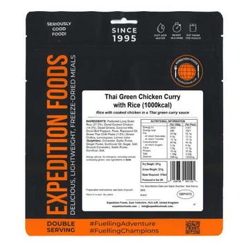 Thaise Groene Kipkerrie met Rijst - Expedition Foods, Verzenden