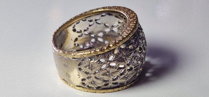 Ring - 18 karaat Geel goud, Witgoud, Handtassen en Accessoires, Ringen