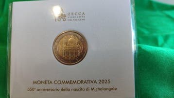 Vaticaan. 2 Euro 2025 Michelangelo (Zonder minimumprijs), Postzegels en Munten