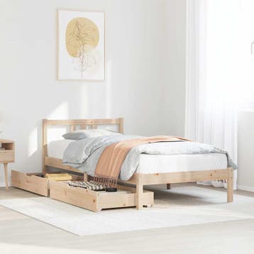 vidaXL Bedframe zonder matras massief grenenhout 90x190 cm, Verzenden, Nieuw