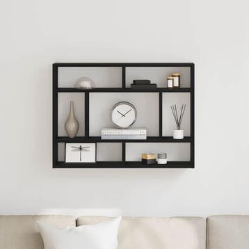 vidaXL Wandplank Zwart Eiken 75x16x55 cm Bewerkt Hout, Verzenden, Nieuw