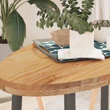 vidaXL Tafelblad 100x50x4 cm ovaal massief eikenhout, Verzenden