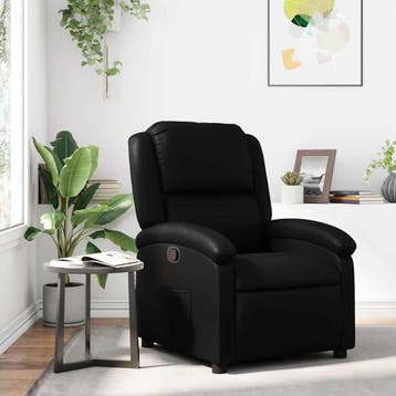 vidaXL Relaxfauteuil zwart kunstleer, Verzenden