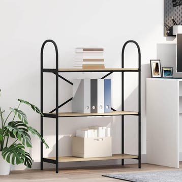 vidaXL Boekenplank 3-laags 80 x 30 x 109 cm Bewerkt hout, Verzenden