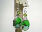Turquoise Oorbellen - Hoogte: 44 mm - Breedte: 13.6 mm- 8.8