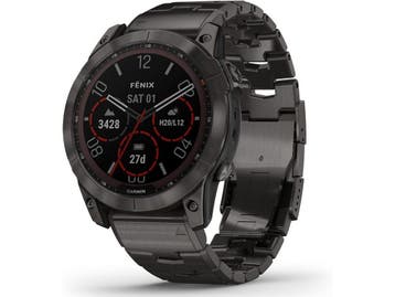 Garmin Fenix 7X 51 mm carbon grey DLC titanium met carbon, Verzenden