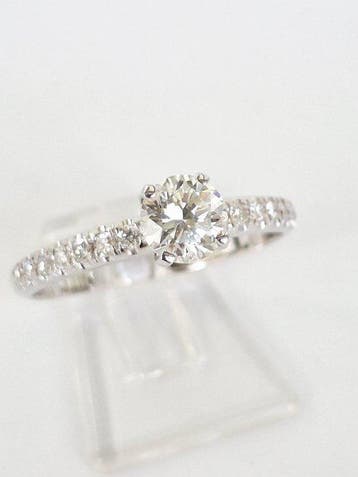 Bague de fiançailles - 18 carats Or blanc - 0.95ct. tw.