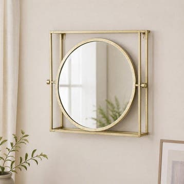 Miroir mural - Verre, Fer