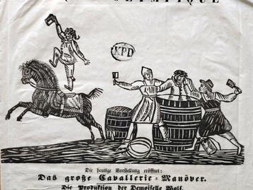 Das große Cavallerie-Manöver. Die Produktion der Demoiselle