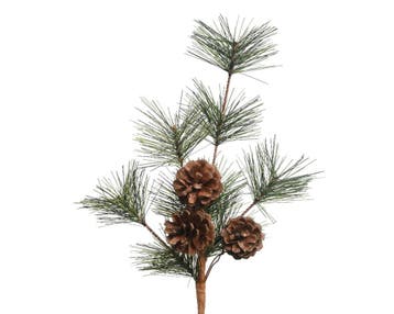Sober dennengroen kerstgroen met dennenappels 30 cm  per tak, Nieuw