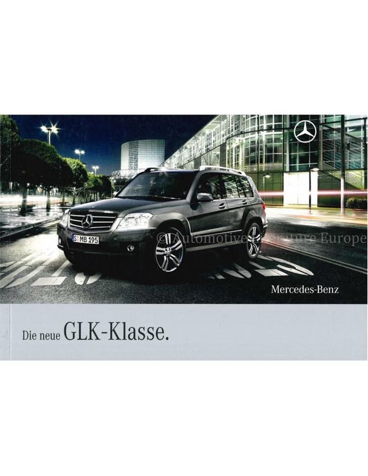 2008 MERCEDES BENZ GLK KLASSE BROCHURE DUITS, Boeken, Auto's | Folders en Tijdschriften, Ophalen of Verzenden
