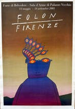 Jean-Michel Folon - Firenze 2005 – Manifesto originale, Antiquités & Art