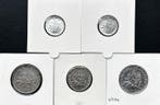 France. Lote de 5 Moedas de Prata La Semeuse - 50