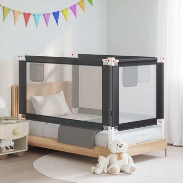 vidaXL Bedhekje peuter 150x25 cm stof donkergrijs, Verzenden, Nieuw