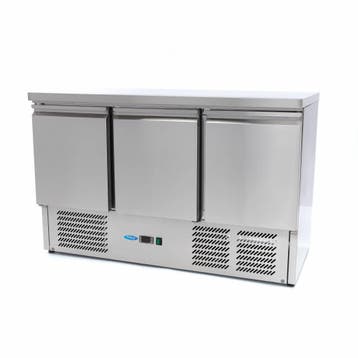 Koelwerkbank - 137 cm - 3 Deuren, Verzenden, Nieuw in verpakking, Koelen en Vriezen