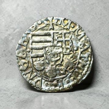Hongarije, middeleeuws. Matthias Corvinus 1458-1490. Denar