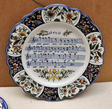 Manifattura XlX sc. Stile Rouen - Plat (3) - Faience -, Antiek en Kunst