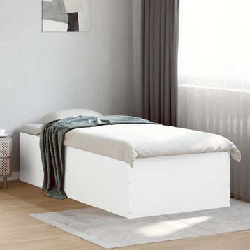 vidaXL Bedframe bewerkt hout wit 100x200 cm, Verzenden, Nieuw