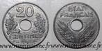 France Frankreich Km 900 20 Centimes 1943 Typ 20, Verzenden, België