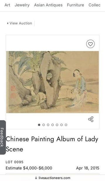 Precious collection of paintings by Qing Dinasty GaiQi. -