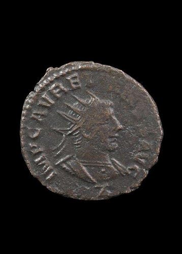 Oud-Romeins Brons Antoninianus van Vabalathus en Aurelian