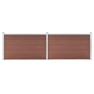 vidaXL Schutting 353x106 cm HKC bruin, Verzenden, Nieuw