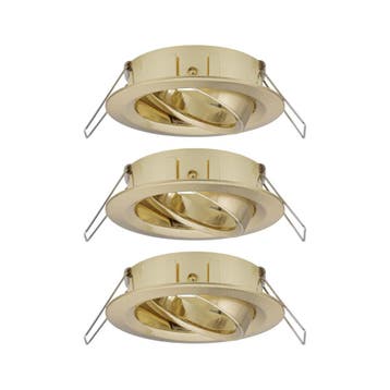Paulmann - Inbouw armatuur rond kantelbaar Messing, Verzenden