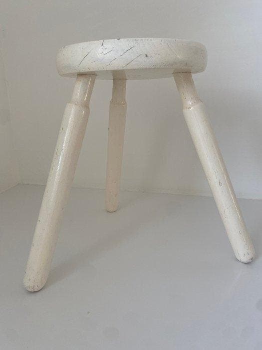 Tabouret - Melkkruk, années 1960 - Bois - le style Charlotte, Antiquités & Art, Art | Objets design