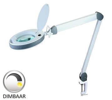 Loeplamp 150mm lens-5 dioptrie-80LED-DIMBAAR, Hobby & Loisirs créatifs, Loupes & Lampes loupes, Verzenden, Loeplamp