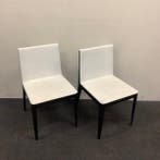 complete set 2 stuks B&B Italia EL eetkamer stoel, wit leder, Huis en Inrichting, Gebruikt, Zwart