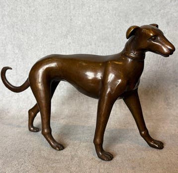 sculptuur, Windhond 31 cm (Zonder Minimumprijs) - 19.5 cm -