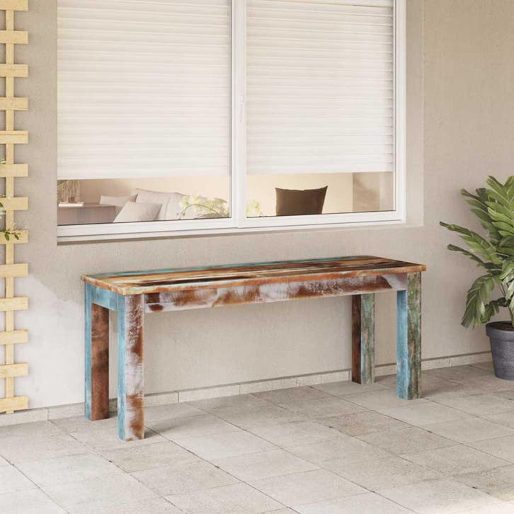 vidaXL Bankje 110x35x45 cm massief gerecycled hout, Huis en Inrichting, Overige Huis en Inrichting, Nieuw, Verzenden
