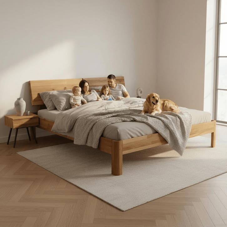 Forestales Cleveland Massief Houten Familiebed 240cm Breed -, Huis en Inrichting, Slaapkamer | Bedden