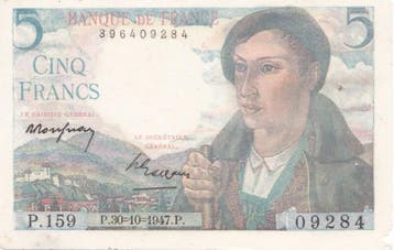 France Frankreich F 05/07a 5 Francs Schaefer 30/10/1947 P..., Verzenden, België