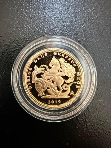 Sint-Helena. Sovereign 2019 - Una and the Lion 1/4oz Gold