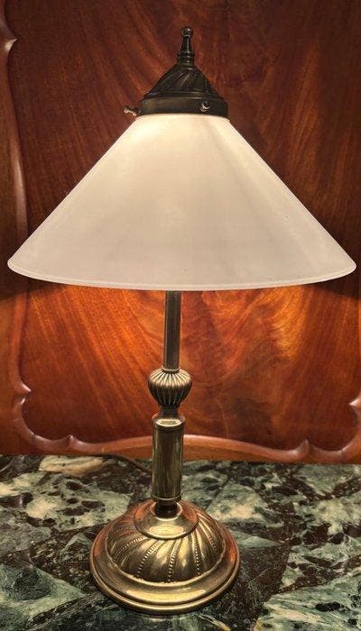 Lampe de bureau - Opaline - Lampe de bureau élégante, Antiquités & Art, Curiosités & Brocante