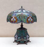 Lampe - Style Tiffany - Libellule - Vitrail