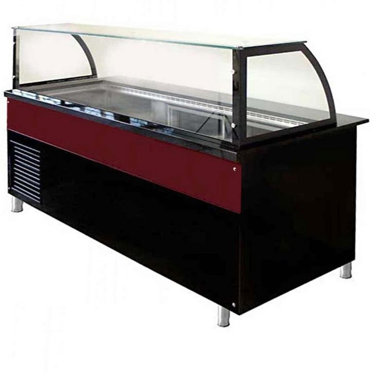 Luxe gekoeld buffet 180 cm | Zwart graniet | Bordeaux |, Articles professionnels, Horeca | Équipement de cuisine