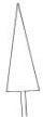 Metalen frame kerstboom schuine zijden 70x26 cm